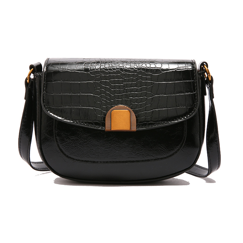 Spring trend retro underarm bag for women 2025 New style casual and fashionable saddle bag stone pattern trendy crossbody bag Item Picture