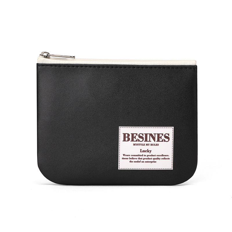 A mini student coin purse with a soft leather feel, key, hand-held bag, simple, thin and small Korean version Item Picture