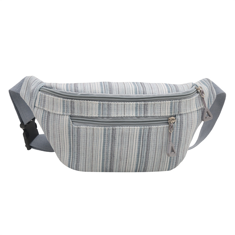 Pleated and striped contrasting color, fresh and versatile, large-capacity nylon fabric saddle bag, commuter single-shoulder women's bag Item Picture