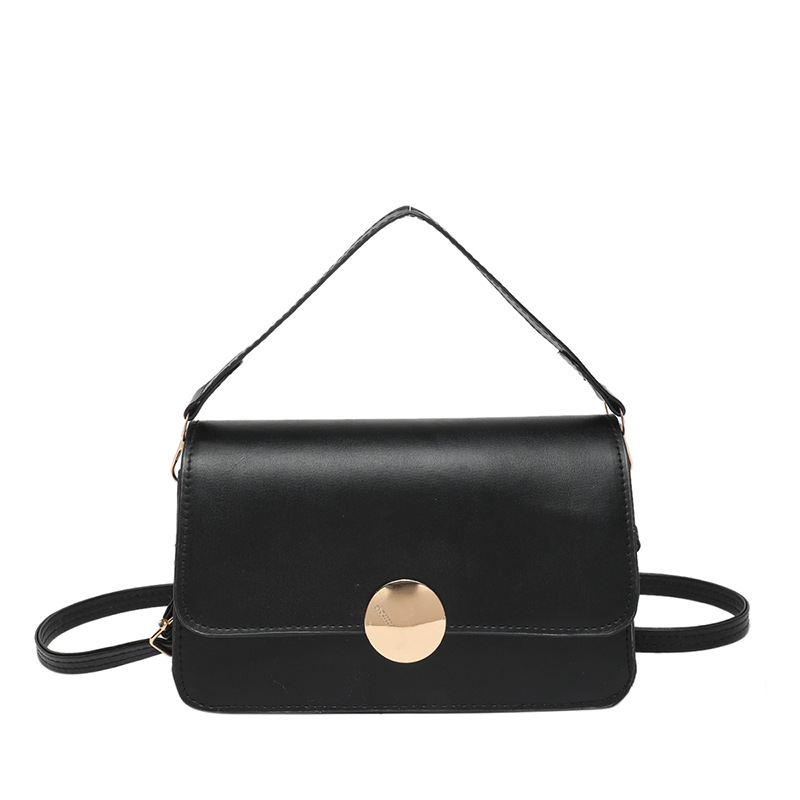 The 2025 new retro solid color Korean-style fashionable hardware decoration casual design trendy single-shoulder crossbody small square bag Item Picture