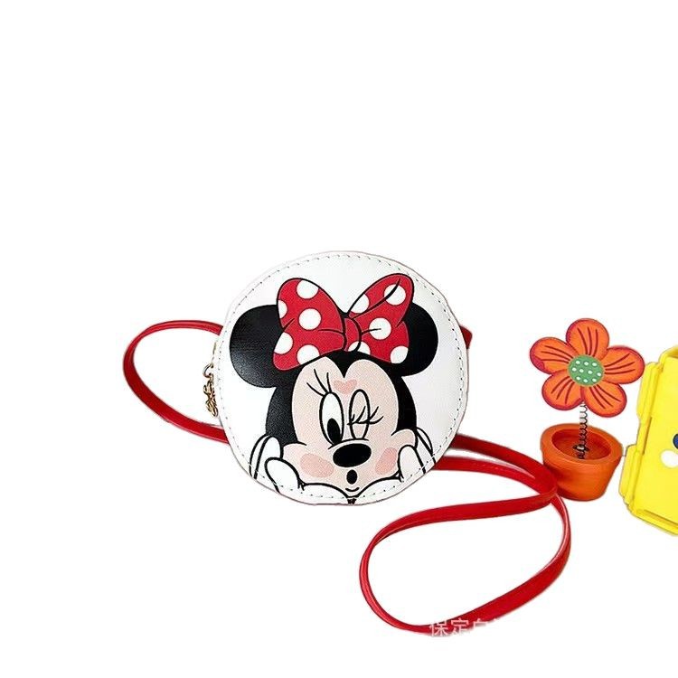 Korean children's bag 2024 New style trendy single-shoulder small round bag, cartoon and anime baby coin purse, girls' crossbody bag Item Picture