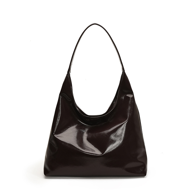 Cross-border women's bag, underarm bag, 2024 new fashion handbag, cracked PU bag, trendy large-capacity single-shoulder bag Item Picture