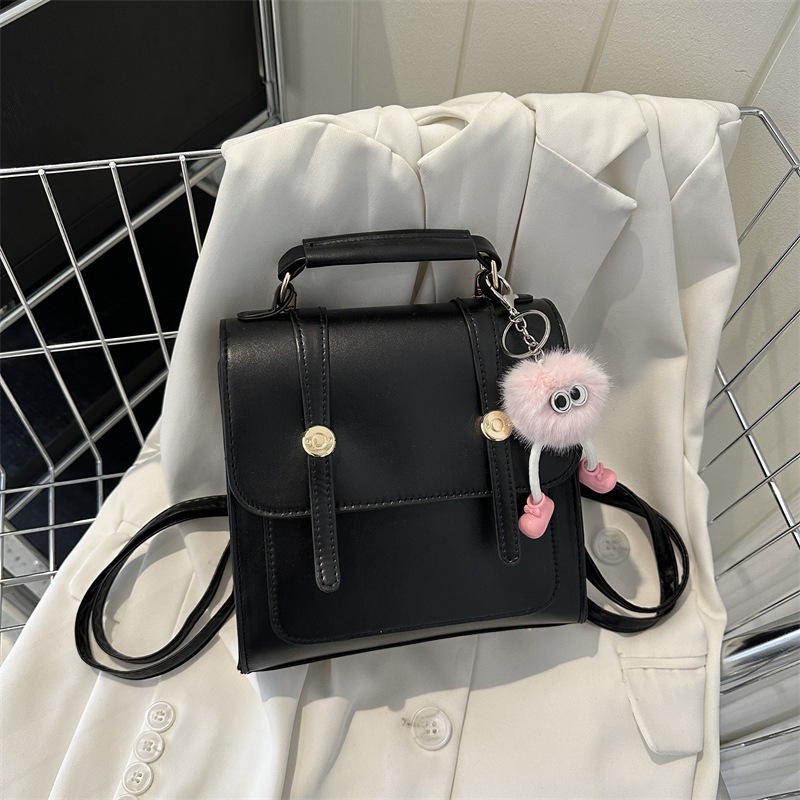 Simple backpack, school-style bag for women, 2023 new fashionable and casual single-shoulder handbag, small backpack full figure