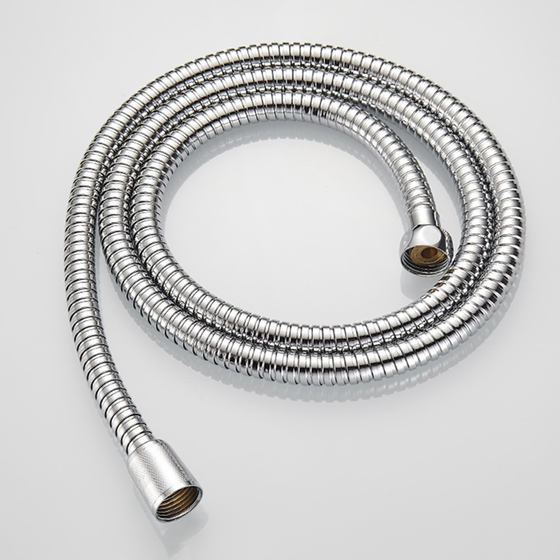 The manufacturer's black shower hose, stainless steel shower pipe, high-temperature and high-pressure explosion-proof nozzle connection pipe, 1.5 meters details Picture