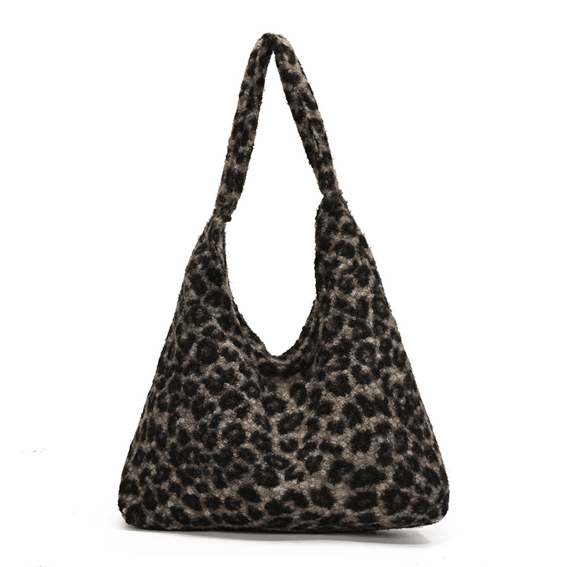 The new 2024 winter collection features a stylish and stylish underarm bag, a large-capacity single-shoulder bag, a women's bag, and a fashionable leopard print tote bag Item Picture