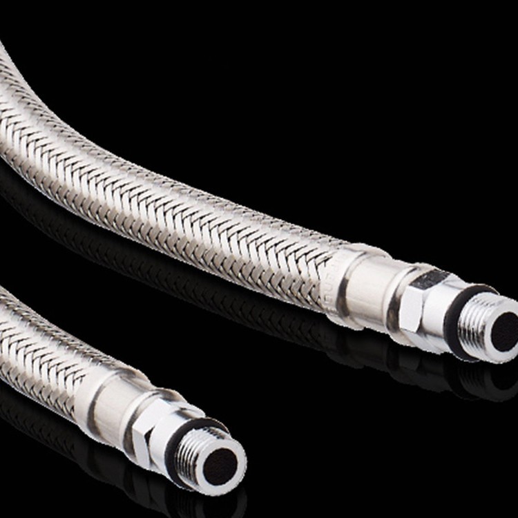 Stainless steel braided pointed hose, explosion-proof metal hose, cold and hot water faucet inlet pipe, cold and hot water 4 minutes, starting from 60cm Application Scenario