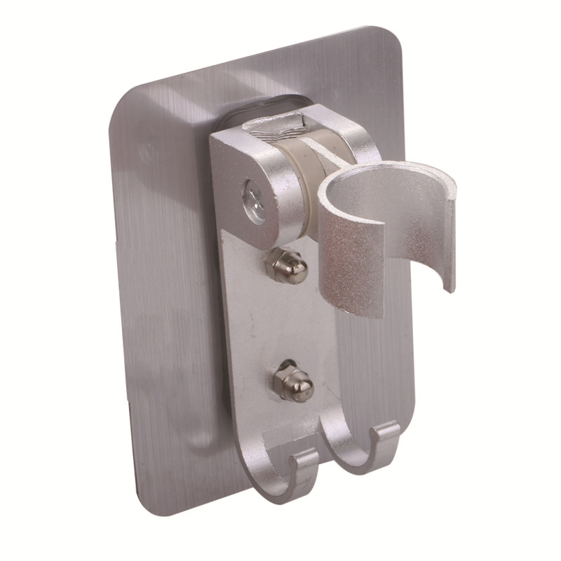The space aluminum non-drilling showerhead hook bracket is adjustable and the fixed base for the bathroom showerhead hose is anti-slip Application Scenario
