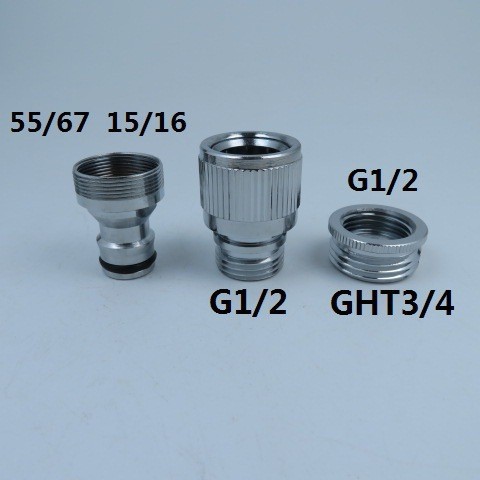 Kitchen and bathroom sink faucet quick connector shower GHT3/4 connect garden hose adapter details Picture