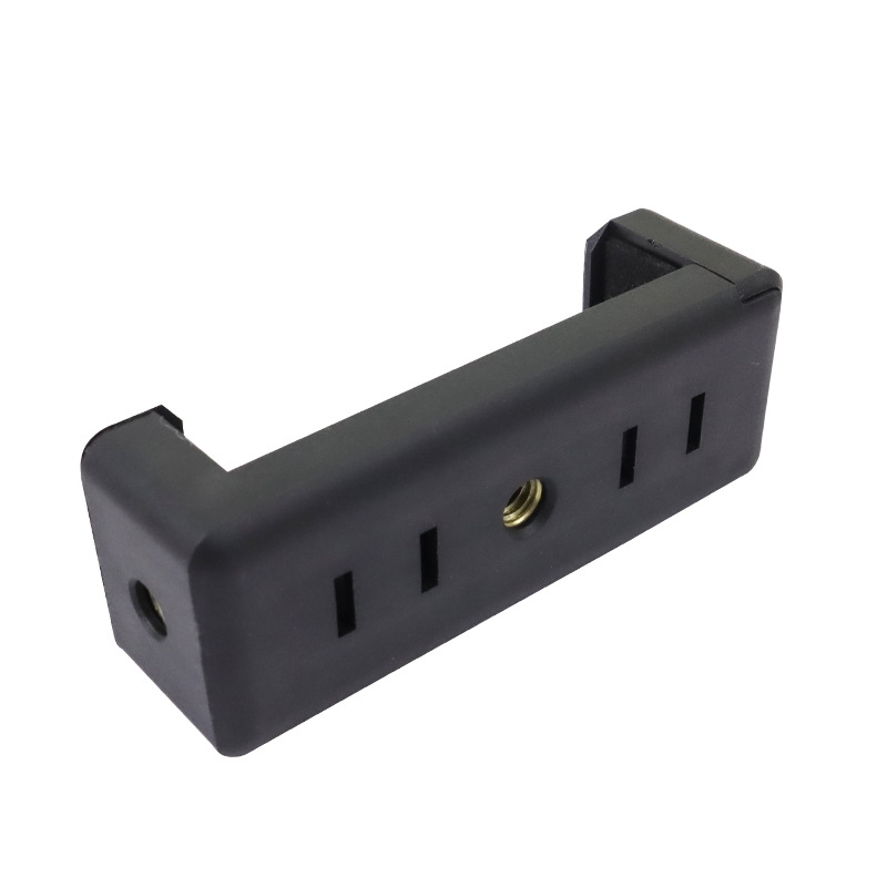 Factory direct supply of 2.1-meter lamp stand accessories, one-line mobile phone clamps, double-hole live streaming one-line mobile phone clamps, E-shaped clamps Item Picture
