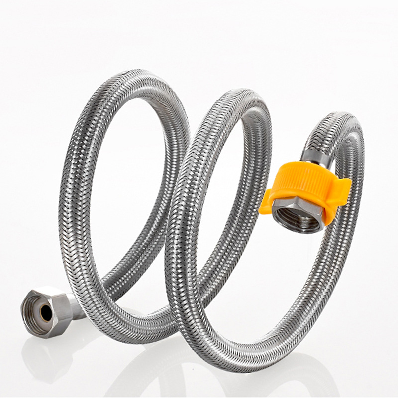 304 stainless steel braided water inlet hose for hot and cold toilets and water heaters, 4-point copper cap metal pipe, high pressure resistant Specification drawing