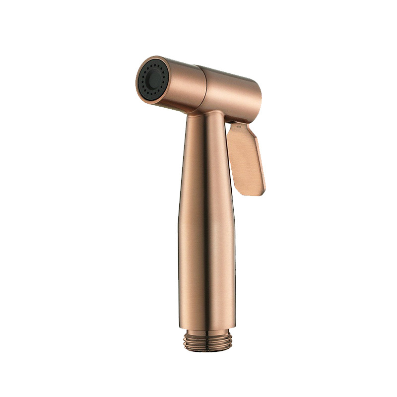 In stock: 3-piece set of 304 stainless steel brushed rose gold toilet spray gun, bathroom cleaner and washbasin nozzle Item Picture