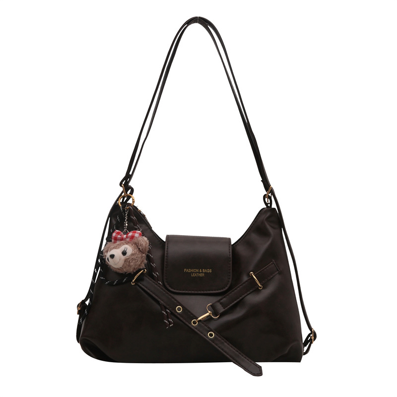 Winter commuting large capacity stylish backpack 2024 New retro texture solid color casual crossbody tote bag for women Item Picture