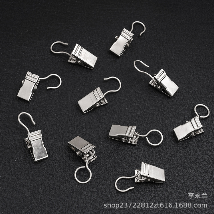 Open and closed curtain clips, metal clips, sawtooth ring curtain clips, bath curtain clips, curtain clips details Picture