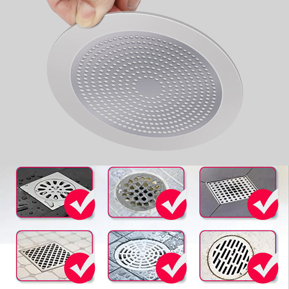 Round 304 stainless steel silicone floor drain cover, bathroom filter screen, round floor drain cover, balcony kitchen cover plate Specification drawing