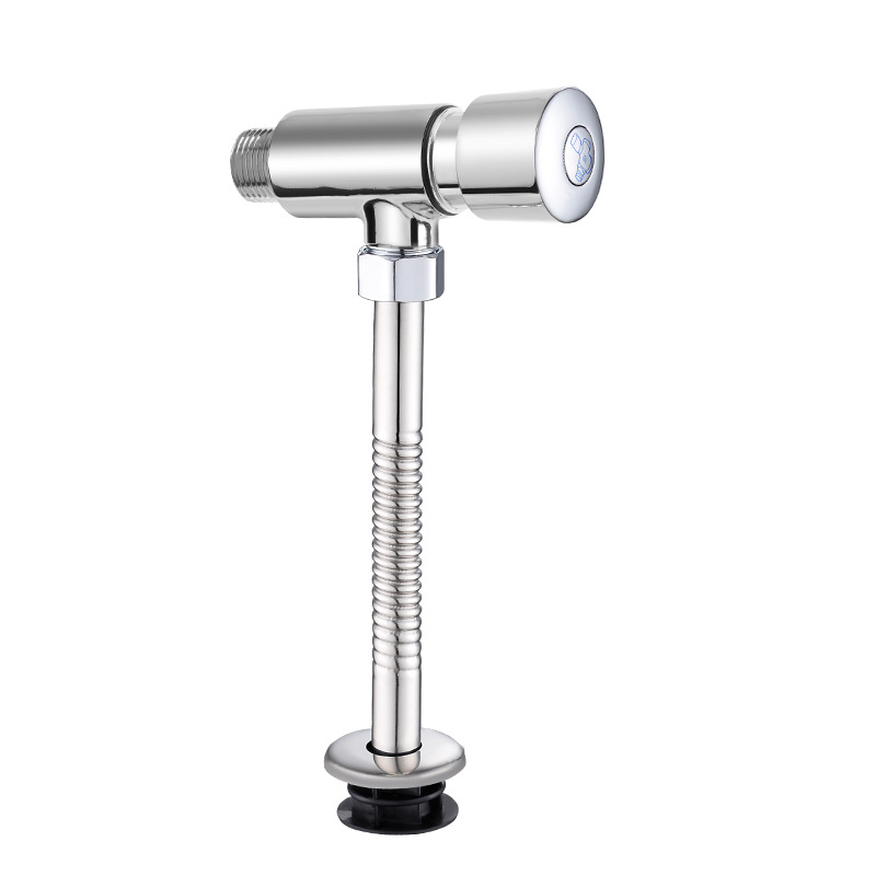 The bathroom urine flushing valve is a fully copper concealed and exposed installation project. The flushing valve is a hand-pressed delay valve with three penguins Item Picture