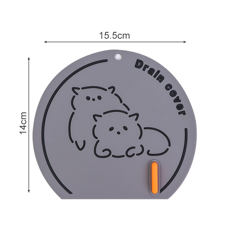 The manufacturer wholesals floor drain stickers with enlarged and thickened cartoon floor drain covers for bathrooms and toilets to prevent insects, remove odors, cockroaches and small flying insects Item Picture