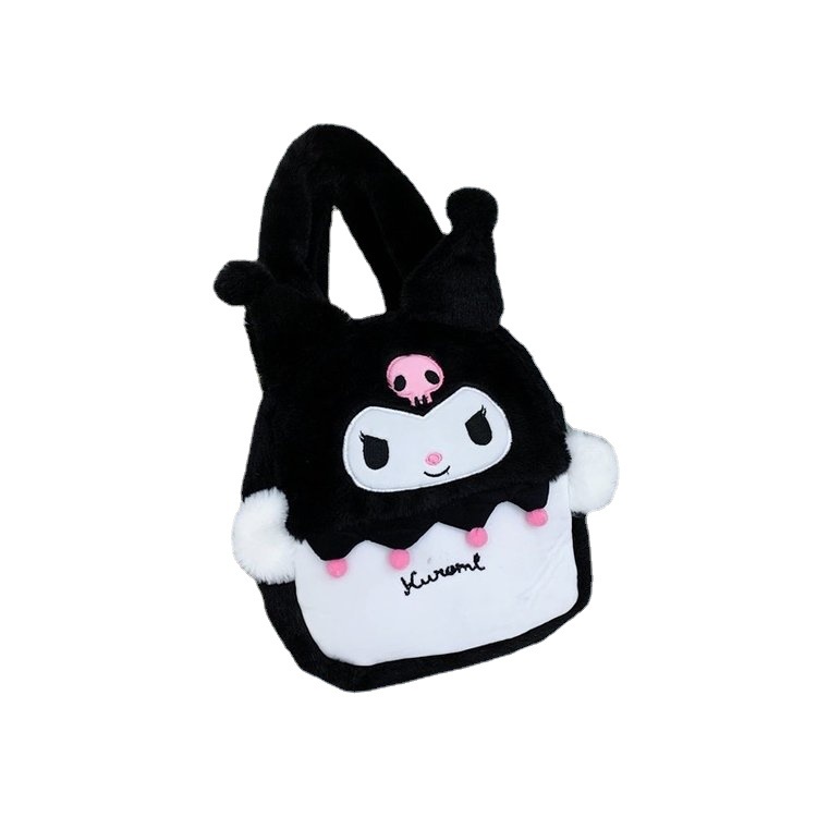 Plush single-shoulder bag 2023 new style fluffy handbag for girls, large capacity, popular cartoon cute small shoulder bag Item Picture