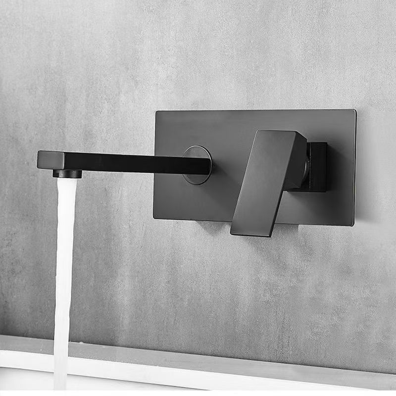 Cross-border hot-melt all-copper concealed wall-mounted basin faucet, cold and hot pre-embedded wall-mounted basin faucet details Picture