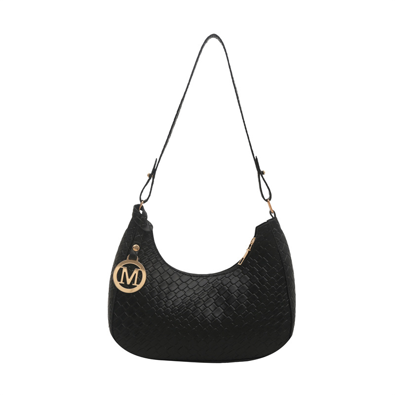French woven crescent-shaped niche bag for women, new Spring 2025, trendy and fashionable single-shoulder bag, elegant underarm bag Item Picture