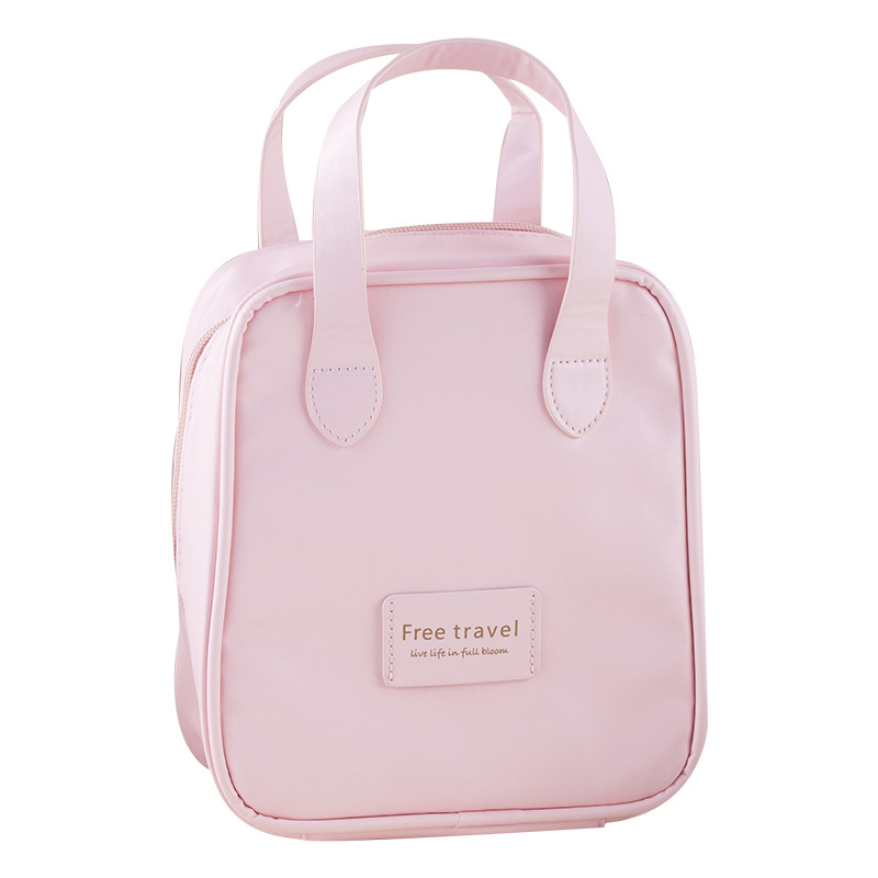 pu high-end shell cosmetic bag, portable handbag for women's travel and business trips, large capacity, high appearance level, waterproof toiletry bag Item Picture