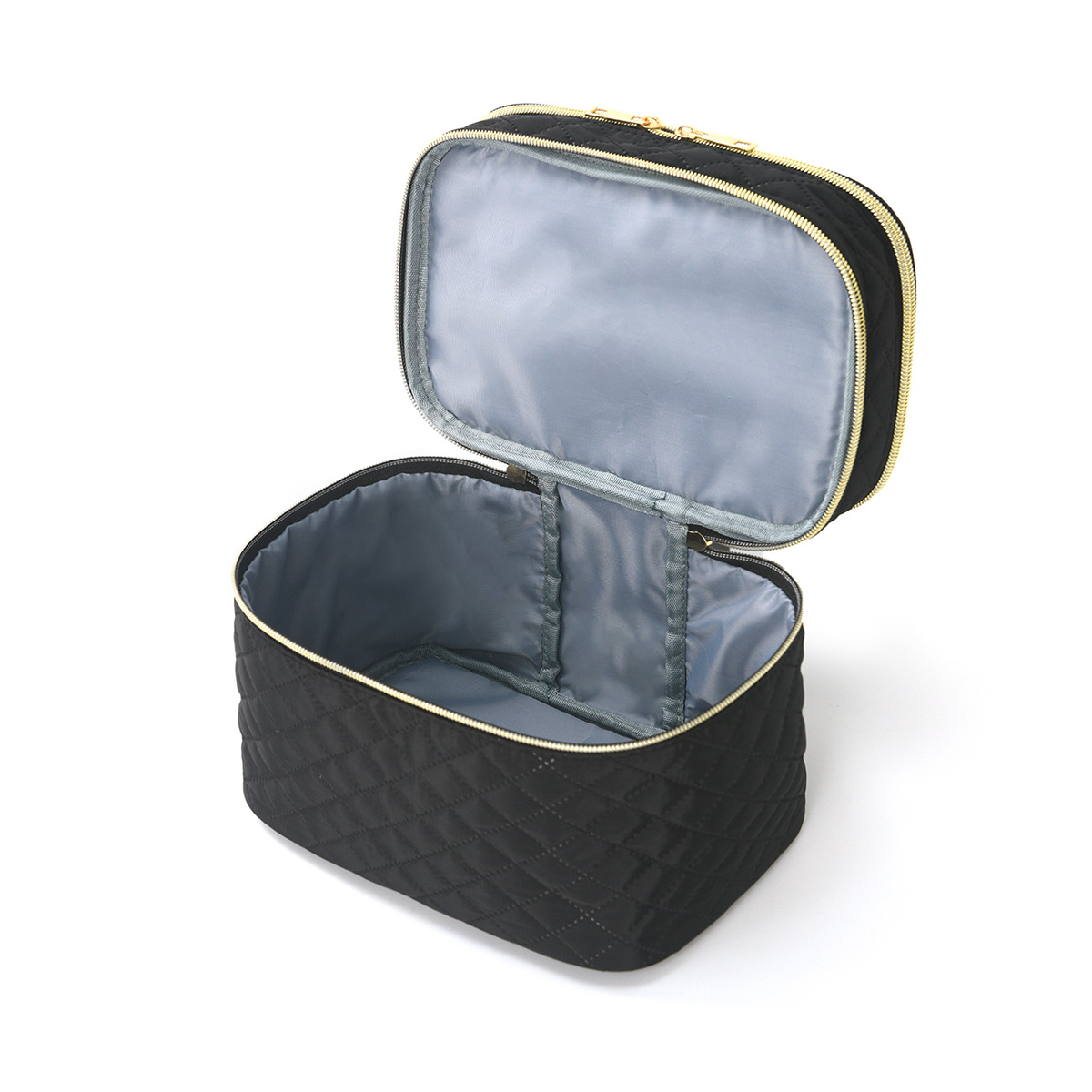 Cross-border double-layer makeup bag with high and large capacity to enhance appearance level, toiletry bag, travel portable makeup storage bag Specification drawing