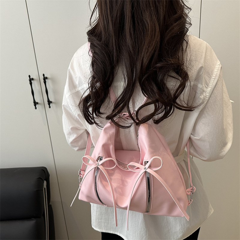 Bow-shaped large-capacity underarm bag for women, new trendy and fashionable tote bag, high-end shoulder bag, backpack dual-purpose bag Specification drawing