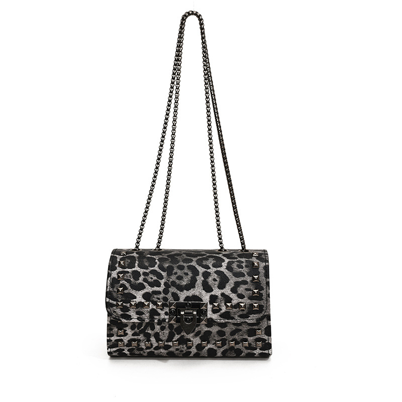 The 2024 new cross-border women's handbag features a stylish and retro chain leopard print bag with a unique and distinctive crossbody design Item Picture