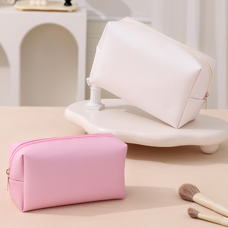 Runhui's new hand-held makeup bag, natural octagonal bag, travel storage bag, makeup bag with large capacity and a high-end feel full figure