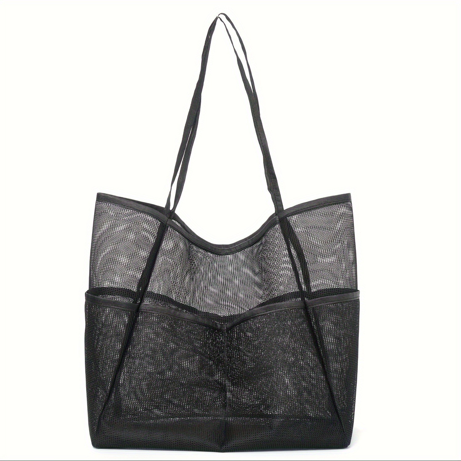 Beach bag, Amazon mesh single-shoulder handbag, for men and women to carry out for washing, swimming and clothing storage full figure
