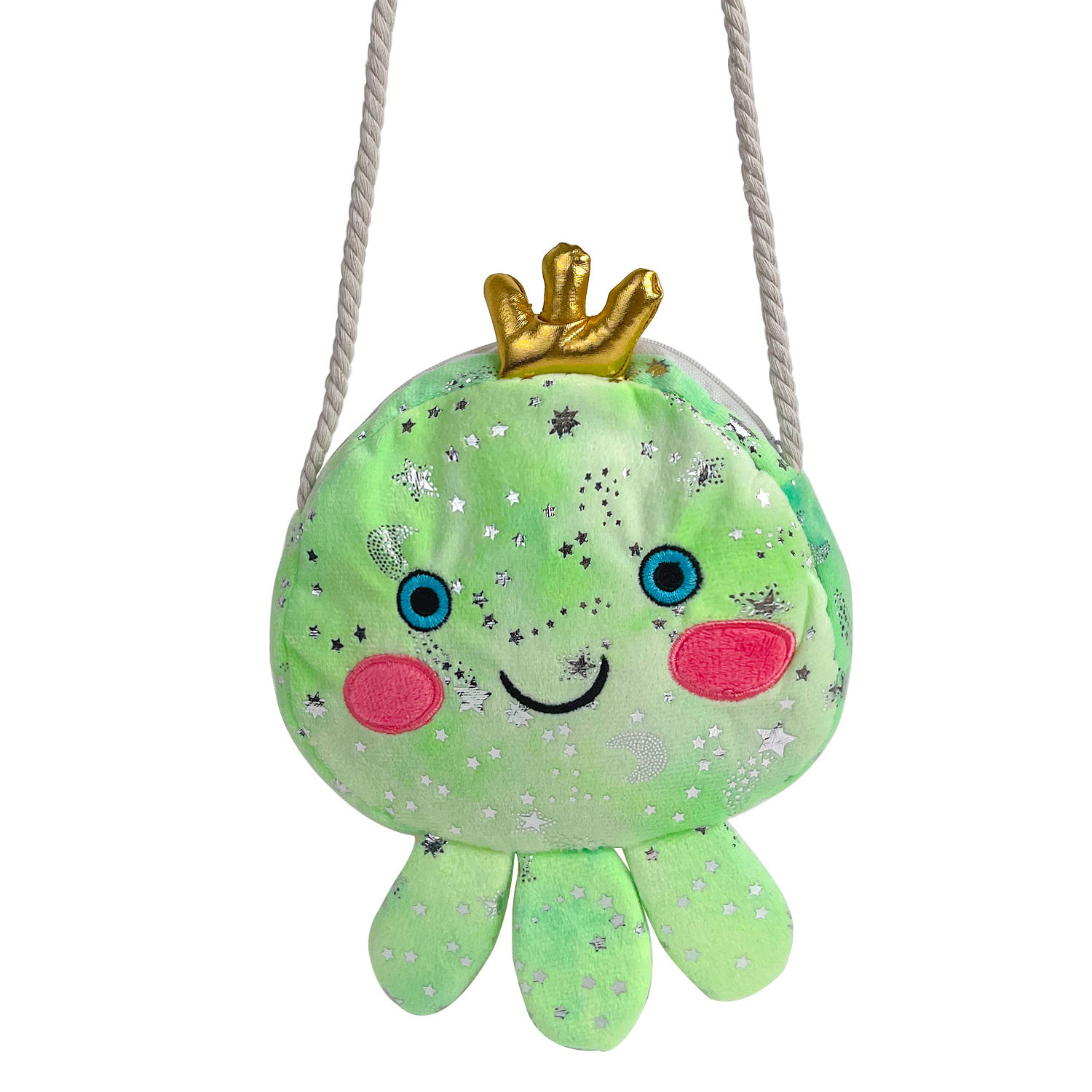 Japanese-style fresh and cute jellyfish bag, plush toy ocean doll, children's birthday gift, creative cartoon loose change bag Item Picture