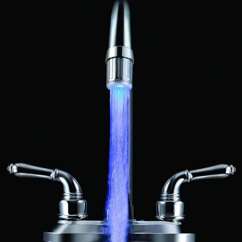 Cross-border supply kitchen faucet led seven-color faucet luminous shower faucet temperature control three-color Application Scenario