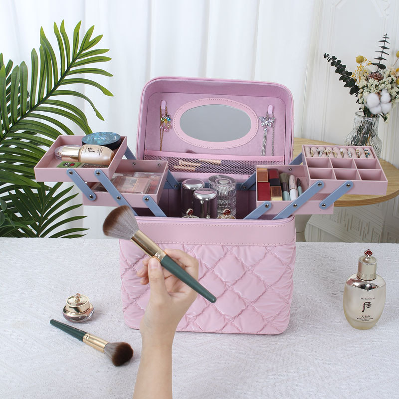 Large-capacity cosmetic bags, handbags, portable cosmetic boxes, cosmetic desktop storage boxes, and high-end souvenir bags Specification drawing