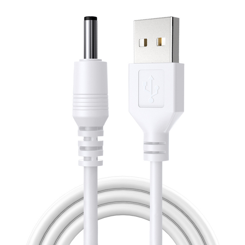 USB to DC3.5*1.35 charging cable, two-core power cord, round hole mobile phone microphone, audio cable, data cable Item Picture