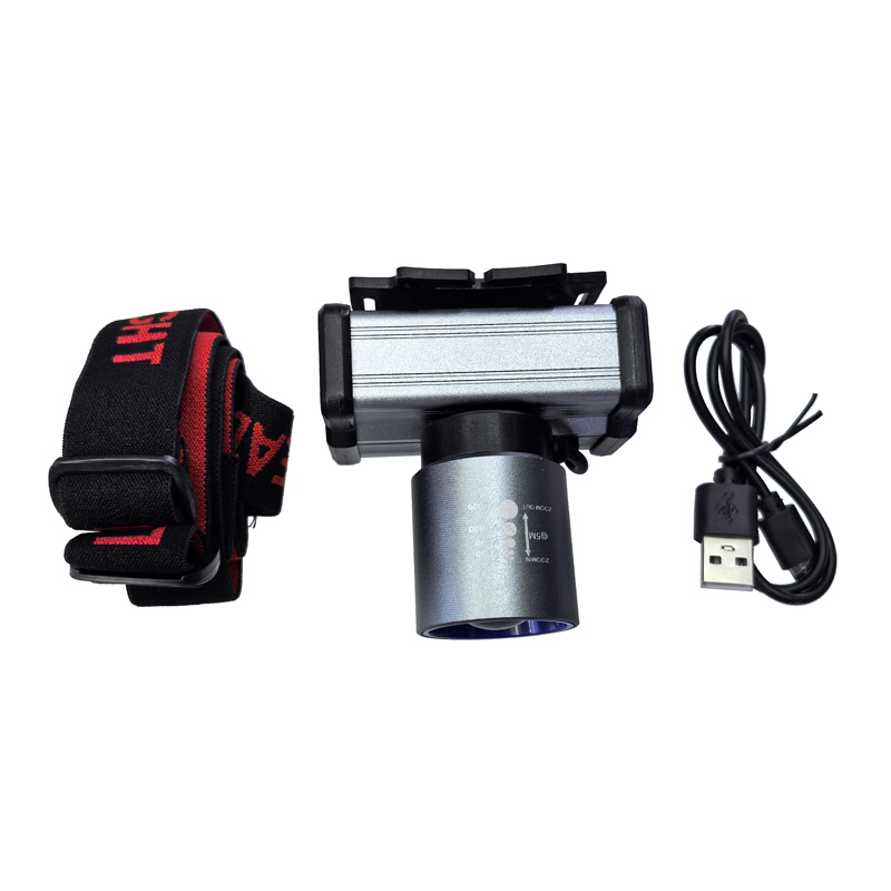JS-933 aluminum alloy USB charging telescopic adjustable white laser headlamp, cycling headlamp, outdoor camping lamp, miner's lamp, repair headlamp, camping lamp, fishing lamp Item Picture