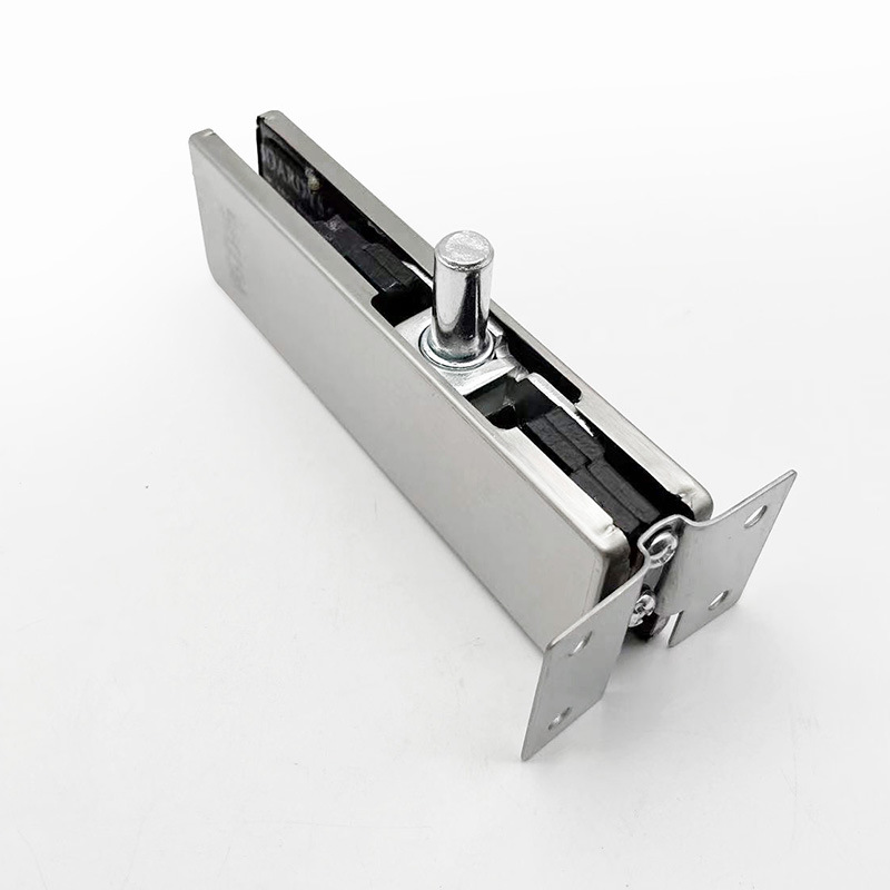 Irregular-shaped glass door with edge top clips, top clips against the wall, top clips, stainless steel door clips, glass bathroom glass door accessories details Picture