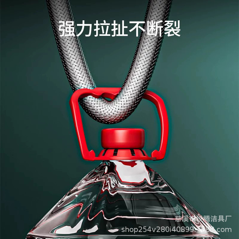 Nylon rope braided showerhead hose, 4-point universal bath water pipe, hot and cold shower head set Application Scenario