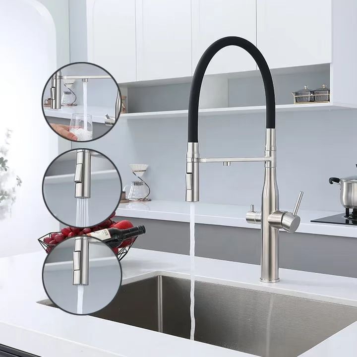 Three-in-one water purifying faucet, cross-border drinking water filter, kitchen mixer, rotating foreign trade hot and cold water faucet Application Scenario