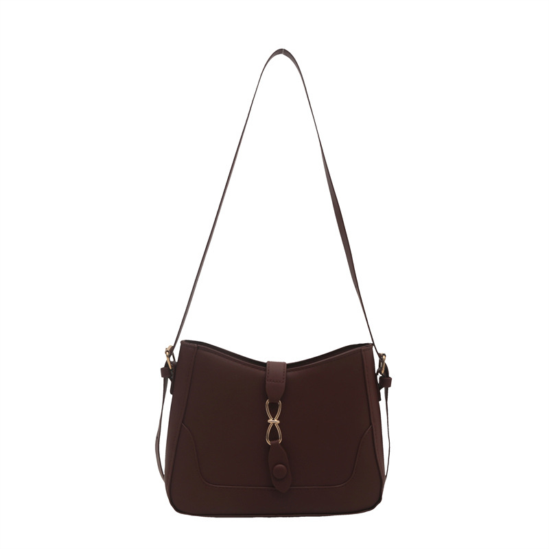 The 2024 new single-shoulder baguette bag with French style and niche design is a simple and versatile commuter crossbody bag for women Item Picture