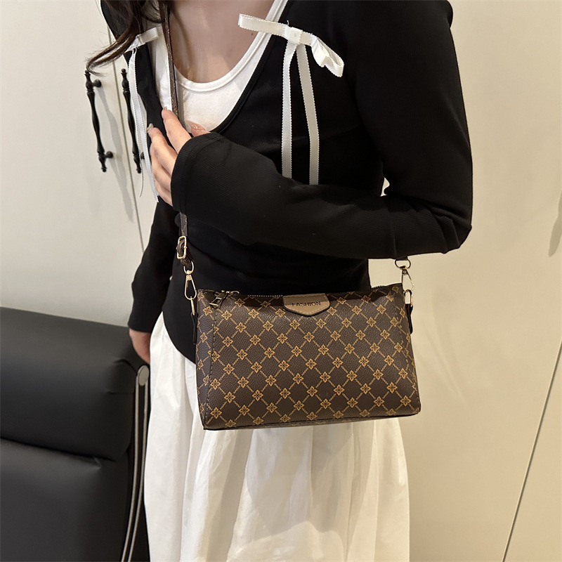 New trendy women's bags: casual and fashionable floral fabric crossbody bag, women's clutch bag, phone bag, coin purse, and small women's bag Specification drawing