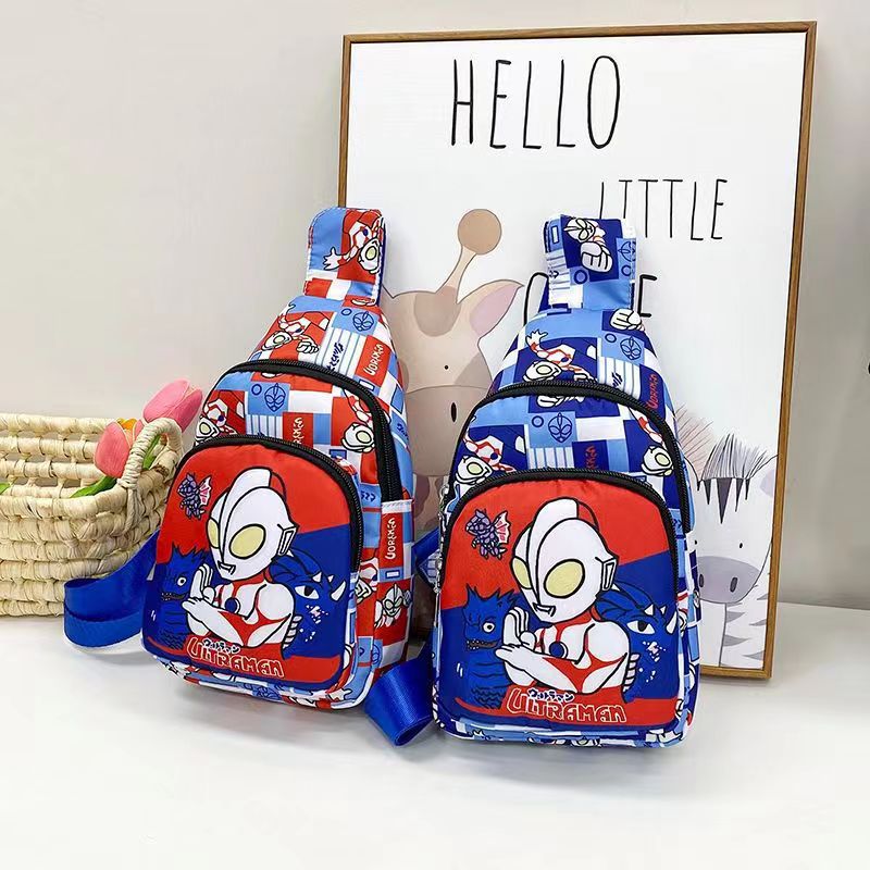 Boys' small bags for Girls 2024 new children's crossbody bag, popular cartoon cute Ultraman single-shoulder bag, baby bag details Picture