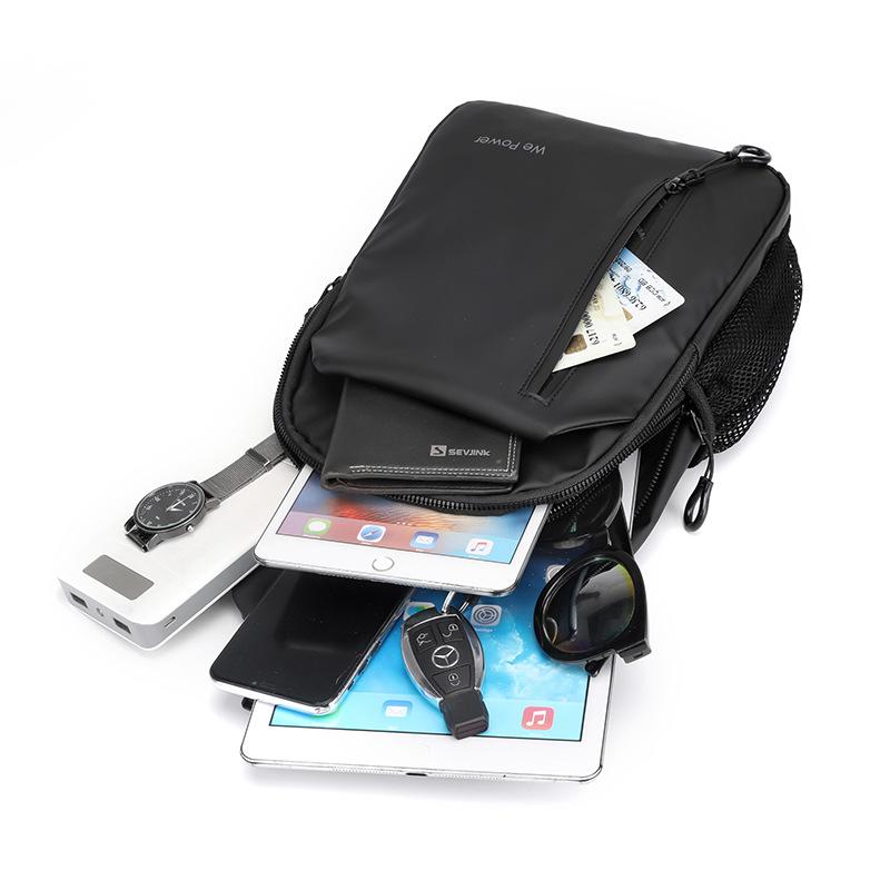 WEPOWER casual men's chest bag, travel single-shoulder crossbody bag, multi-functional trendy brand crossbody bag, messenger bag, men's bag Application Scenario