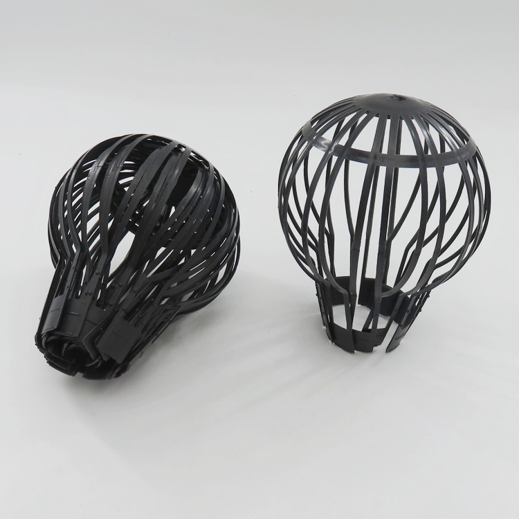 Plastic black rooftop floor drain drainage outlet anti-clogging circular mesh cover, balcony outdoor rainwater, eaves drainage ditch protection cover full figure