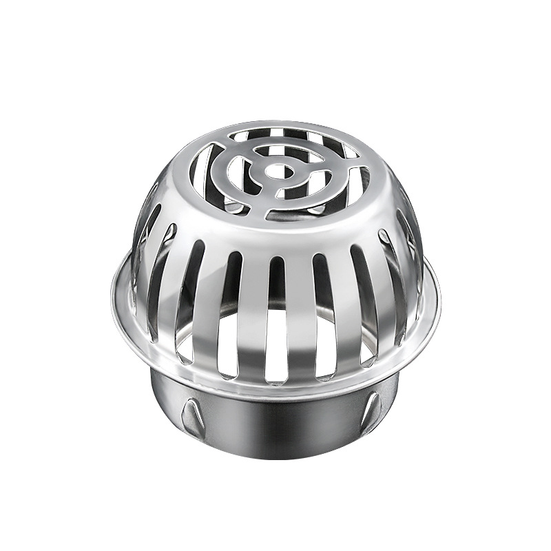 Stainless steel floor drain, card-type balcony rooftop circular floor drain, outdoor floor drain cover, anti-clogging drainage floor drain rainwater Item Picture