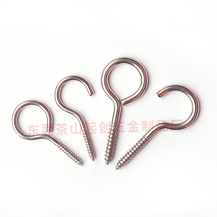 Wholesale 304 stainless steel sheep eye ring, sheep eye self-tapping nail lamp hook, hook question mark hook, ring-shaped lifting ring, hand-tightened screw Application Scenario