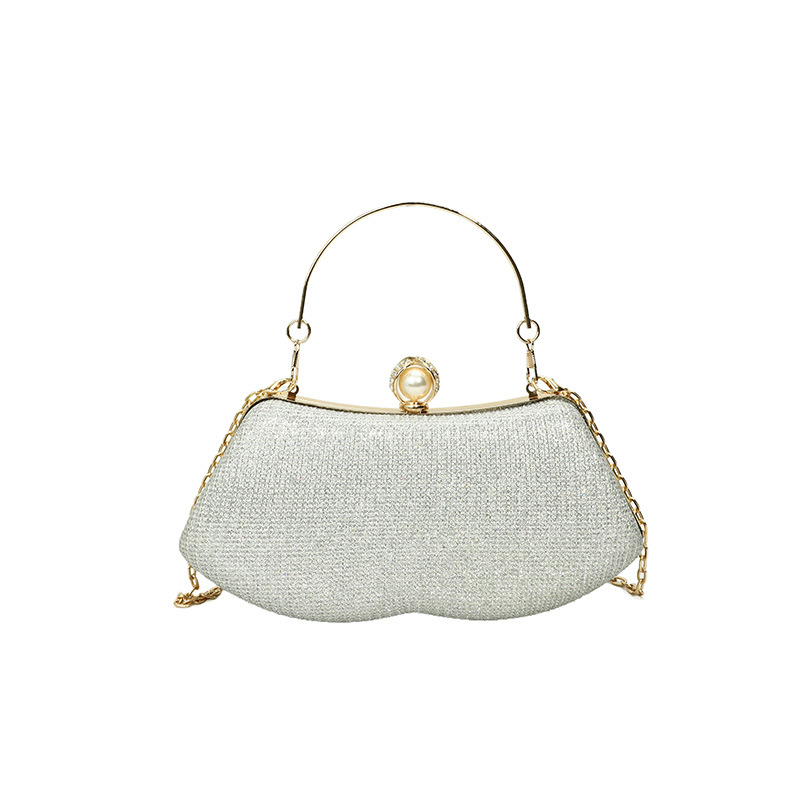 2025 New style fashionable women's bag, texture handbag, crossbody dinner bag, fashionable chain single-shoulder bag Item Picture