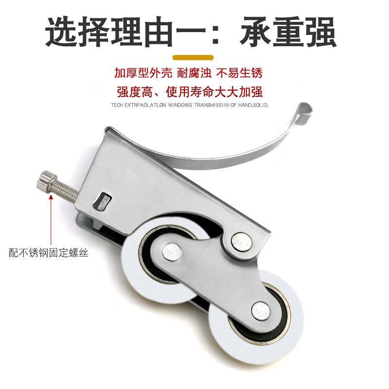 Wardrobe sliding door wheels, kitchen and bathroom cabinet sliding door wheels, single and double concave-convex nylon wheels, silent sliding door wheels Specification drawing