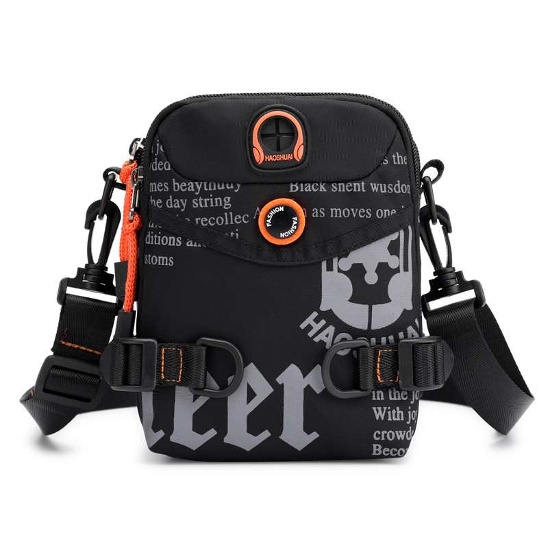 Hao Shuai's new men's single-shoulder small bag, outdoor casual crossbody bag, fashionable and trendy waist bag, hanging bag, multi-functional small bag full figure