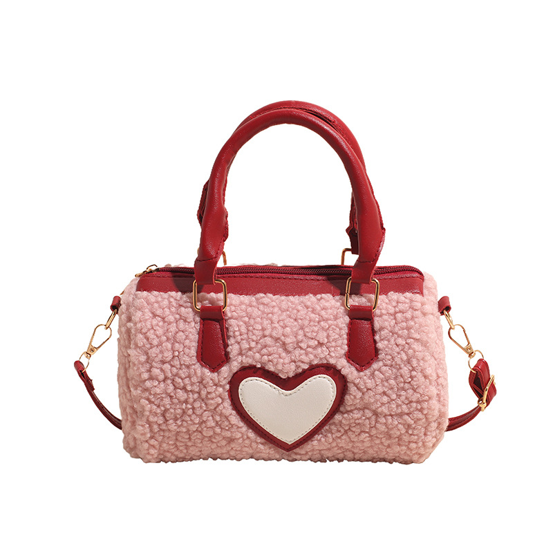 Fluffy women's large-capacity 2024 new winter casual single-shoulder crossbody bag, hand-held fluffy pillow bag Item Picture