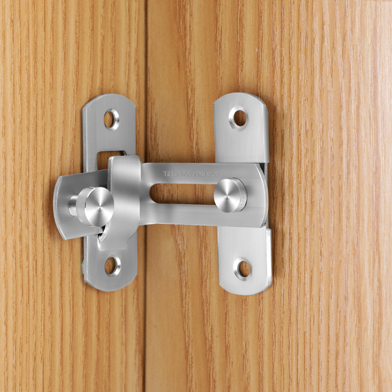 Household stainless steel door latch, 90-degree right-angle sliding door latch, door bolt latch, window door, door anti-theft latch, door latch Specification drawing