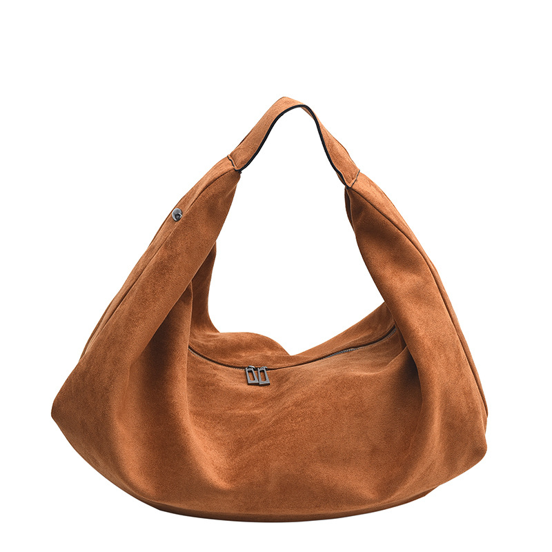 Cross-border pleated women's bag, fashionable and casual single-shoulder armpit bag, large-capacity European and American trendy tote bag, commuting bag Item Picture